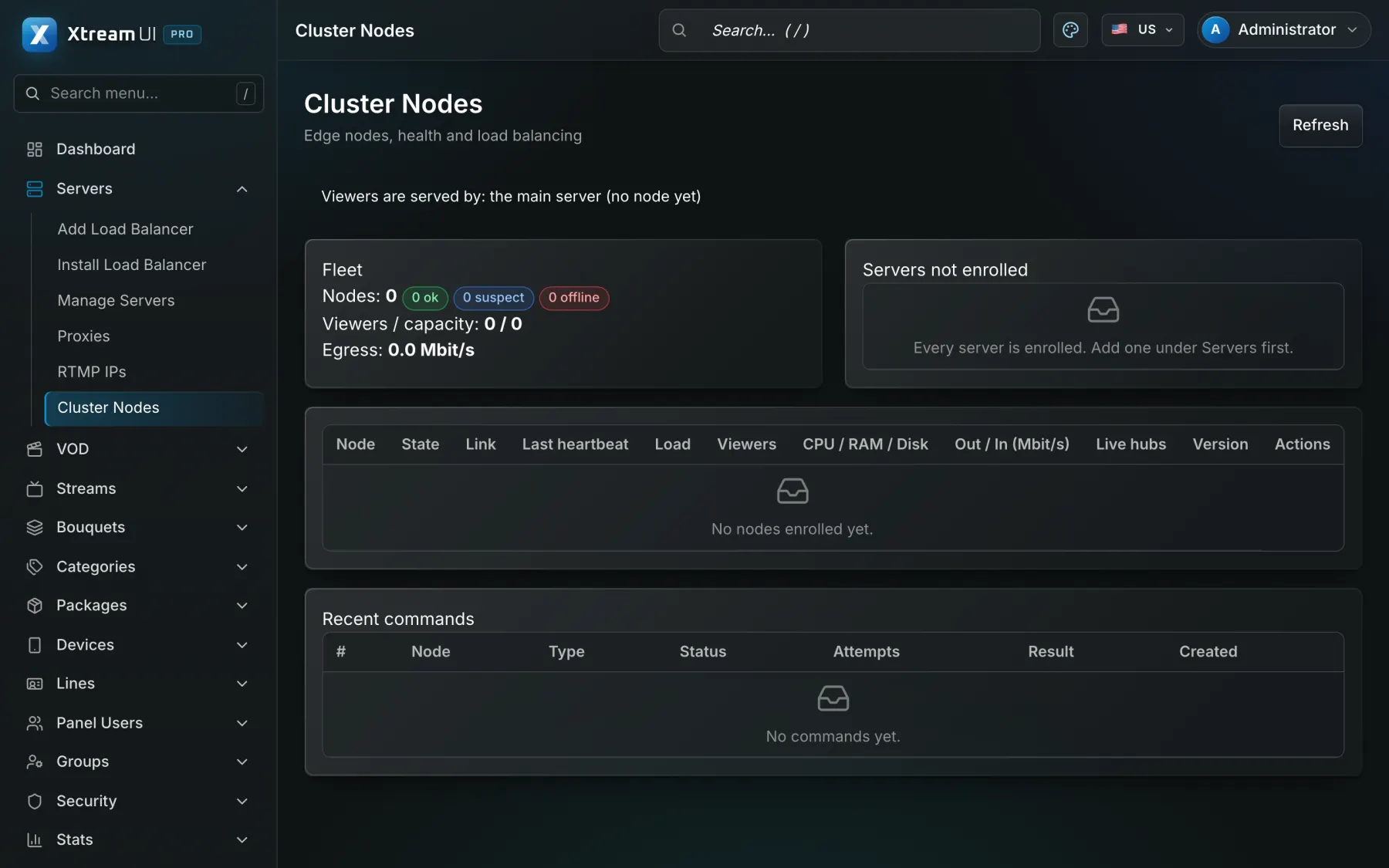 Cluster nodes: enrolment, heartbeats and the traffic of each node.